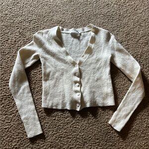 Reformation Women's Creme Merino Wool Cardigan - Size XS